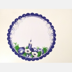 ELEGANCKA serwetka ŚWIĄTECZNA dekoracja świeczki KOŁO 23 cm