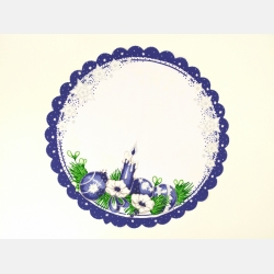 ELEGANCKA serwetka ŚWIĄTECZNA dekoracja świeczki KOŁO 23 cm