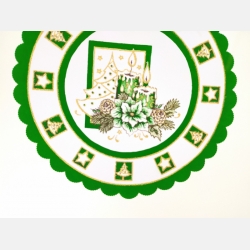 ŚWIĘTA serwetka dekoracyjna KOŁO 35 cm zielona