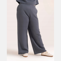 Spodnie damskie WYGODNE szerokie nogawki WYSOKI STAN MORAJ