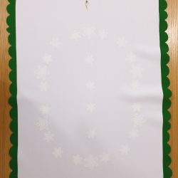 Bieżnik 40 x 90 cm ANIOŁKI biało-zielony