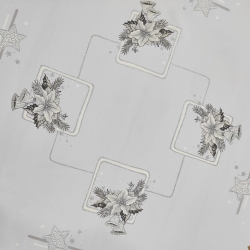 Serweta Świąteczna 70 x 70 cm biało-szara