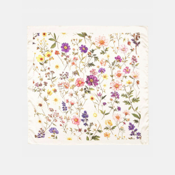 APASZKA damska w KWIATY elegancka 68x68 cm BEŻOWA MORAJ