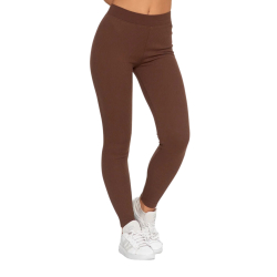 Legginsy damskie BAWEŁNIIANE, szeroka guma w pasie MOKKA MORAJ