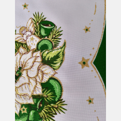 ELEGANCKA serwetka ŚWIĄTECZNA dekoracja świeczki KWADRAT 35 cm ZIELONA