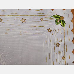 Serwetka ŚWIĄTECZNA dekoracja ZIMOWY pejzaż KWADRAT 35  BIAŁA