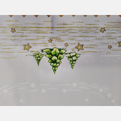 BIEŻNIK ŚWIĄTECZNY 50x110 cm zimowy pejzaż BIAŁY