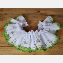 DUŻA opaska na koszyczek WIELKANOCNY BARANKA srebrne wstawki śr. 60 cm NOWOŚĆ