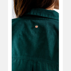 ZIELONA SZTRUKSOWA LUŹNA koszula damska MORAJ