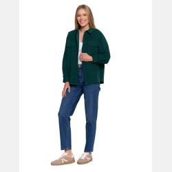 ZIELONA SZTRUKSOWA LUŹNA koszula damska MORAJ