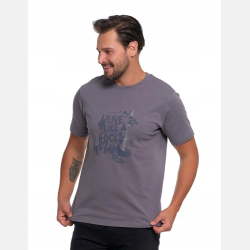 KOSZULKA MĘSKA z nadrukiem gitara BAWEŁNA GRAFIT MORAJ