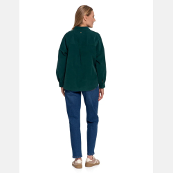 ZIELONA SZTRUKSOWA LUŹNA koszula damska MORAJ