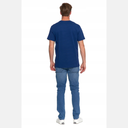 KOSZULKA MĘSKA z nadrukiem gitara BAWEŁNA  GRANATOWA MORAJ