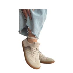 BEŻOWE trampki damskie, BAREFOOT, płaska podeszwa, sportowe LURSO