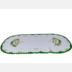 BIEŻNIK ŚWIĄTECZNY świeczki, choinki, ZIELONY 50-110 cm