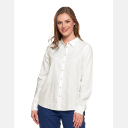 LNIANA damska koszula BIAŁA zapinana na guziki MORAJ