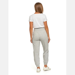 SZARE dresowe spodnie damskie, Wysoki stan OCIEPLANE MORAJ