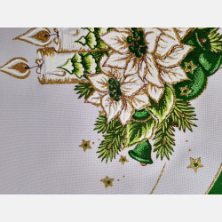 ELEGANCKA serwetka ŚWIĄTECZNA dekoracja świeczki OWALNA 32-48 cm ZIELONA