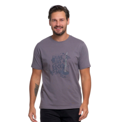 KOSZULKA MĘSKA z nadrukiem gitara BAWEŁNA GRAFIT MORAJ