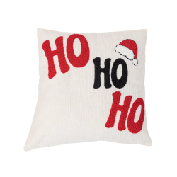 ŚWIĄTECZNA POSZEWKA jasiek 45x45 napis HO HO HO poliester MORAJ!