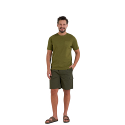 MĘSKIE spodenki CARGO BAWEŁNIANE Z KIESZENIAMI KHAKI MORAJ