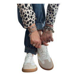 BIAŁE trampki damskie, BAREFOOT, pastelowe wstawki, sportowe LURSO