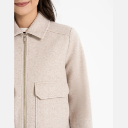 Damska KURTKA BOMBERKA przejściowa BEŻOWA z kołnierzem MORAJ