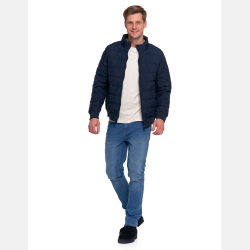 Męska BOMBERKA pikowana, kieszenie na zamek, MORAJ granatowa
