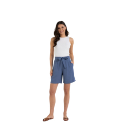 SPODENKI DAMSKIE Z WYSOKIM STANEM, WISKOZA, SZERSZE, ELEGANCKIE MORAJ NIEBIESKIE