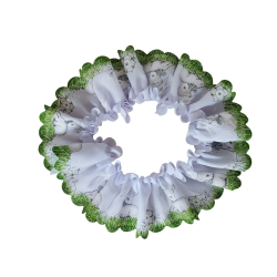 DUŻA opaska na koszyczek WIELKANOCNY BARANKA srebrne wstawki śr. 60 cm NOWOŚĆ