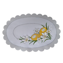 OWALNA serwetka WIELKANOCNA pisanki, stokrotki  20x30