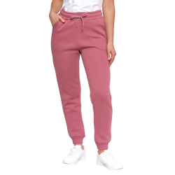 RÓŻOWE dresowe spodnie damskie z kieszeniami OCIEPLANE MORAJ!