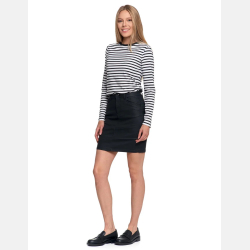 WOSKOWANA spódnica MINI z kieszeniami CZARNA MORAJ