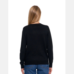 CZARNY sweter damski na zamek BOMBERKA MORAJ