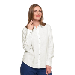 LNIANA damska koszula BIAŁA zapinana na guziki MORAJ