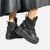 Sneakersy damskie CZARNE Obuwie Sportowe LURSO skóra naturalna