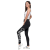 Sportowe legginsy damskie z wysokim stanem, NAPIS, czarne MORAJ