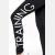 Sportowe legginsy damskie z wysokim stanem, NAPIS, czarne MORAJ