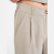 BEŻOWE damskie SPODNIE casual, KIESZENIE, z LNU i WISKOZY MORAJ