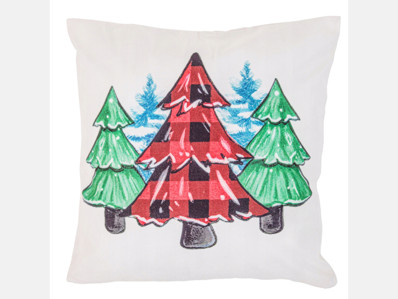 Świąteczna POSZEWKA na jasiek CHOINKI, zamek błyskawiczny 45x45 MORAJ