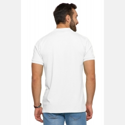 Biała koszulka męska z bawełny czesanej PREMIUM LINE MORAJ