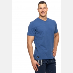 Koszulka męska z dekoltem V MORAJ PREMIUM LINE jeans