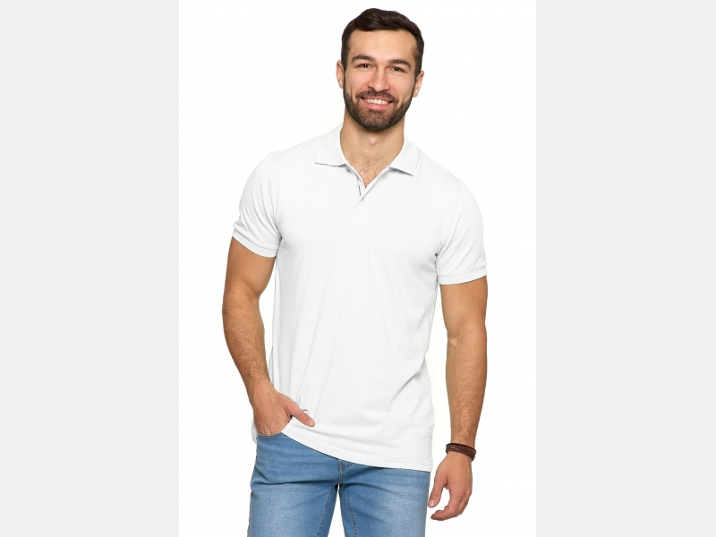 Biała koszulka męska z bawełny czesanej PREMIUM LINE MORAJ