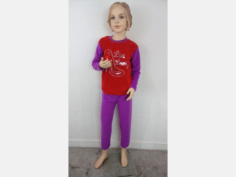 Piżamka dziewczęca BLUZKA+SPODNIE Ciepła